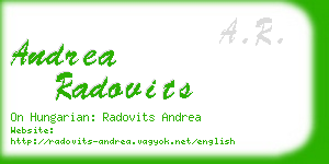 andrea radovits business card